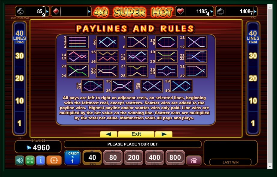 casino games 40 super hot