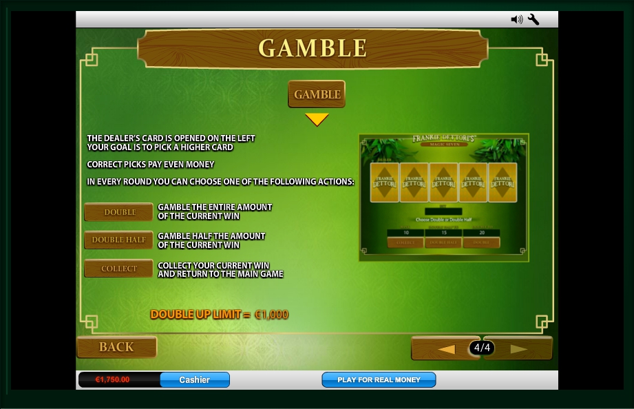 Frankie Dettoris Magic Seven Slot Machine Frankie Dettoris Magic Seven Slot Machine