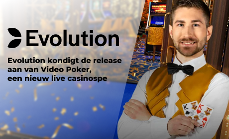 Evolution kondigt de release aan van Video Poker, een nieuw live casinospel