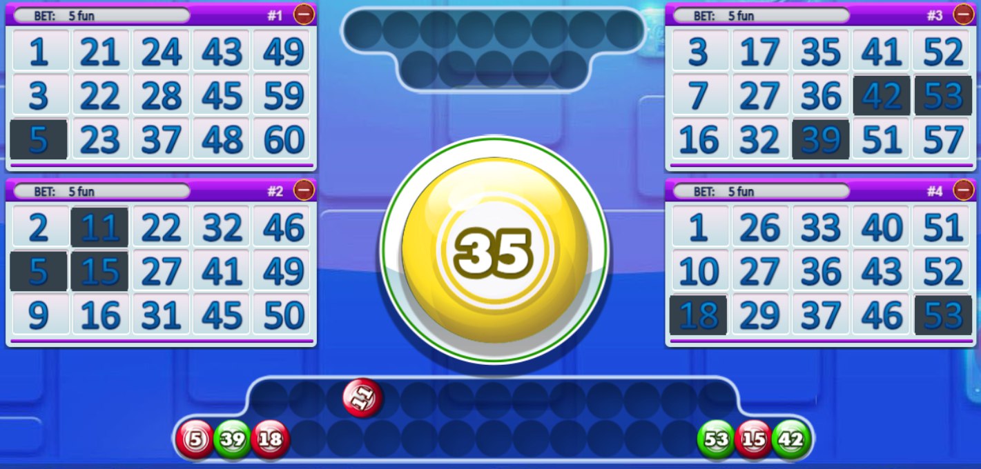 Het spelverloop bij online bingo is heel eenvoudig.