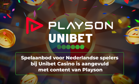 Spelaanbod voor Nederlandse spelers bij Unibet Casino is aangevuld met content van Playson