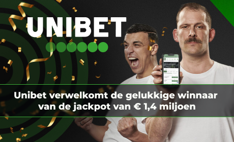 Unibet verwelkomt de gelukkige winnaar van de jackpot van € 1,4 miljoen