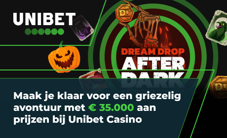 Maak je klaar voor een griezelig avontuur met € 35.000 aan prijzen bij Unibet Casino