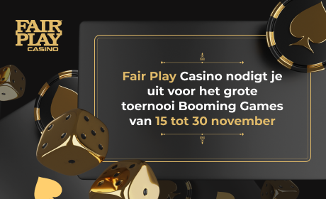 Fair Play Casino nodigt je uit voor het grote toernooi Booming Games van 15 tot 30 november