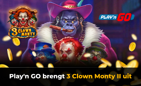 Play'n GO brengt 3 Clown Monty II uit