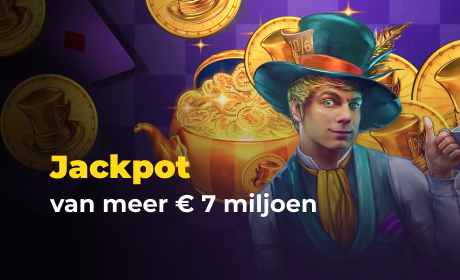 Jackpot van € 7 miljoen gewonnen bij Mega Moolah